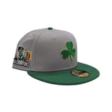 Gray Boston Celtics Kelly Green Visor Gray Bottom 17x NBA Champions Side Patch New Era 59Fifty Fitted