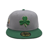 Gray Boston Celtics Kelly Green Visor Gray Bottom 17x NBA Champions Side Patch New Era 59Fifty Fitted