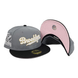 Dark Gray Brooklyn Dodgers Black Visor Pink Bottom Ebbets Field Side Patch New Era 59Fifty Fitted