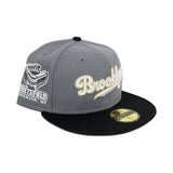 Dark Gray Brooklyn Dodgers Black Visor Pink Bottom Ebbets Field Side Patch New Era 59Fifty Fitted