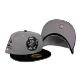 Gray Chicago Cubs Clark The Bear Logo Black Visor Gray Bottom 1990 All Star Game Side Patch New Era 59Fifty Fitted