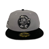 Gray Chicago Cubs Clark The Bear Logo Black Visor Gray Bottom 1990 All Star Game Side Patch New Era 59Fifty Fitted