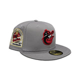 Gray Baltimore Orioles Gray Bottom 30th Anniversary Side Patch New Era 59Fifty Fitted