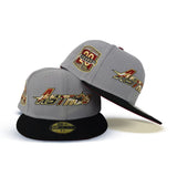 Gray Houston Astros Camo Logo Black Visor Brick Red Bottom 20th Anniversary Side Patch New Era 59Fifty Fitted