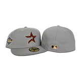 Gray Houston Astros Pink Bottom 2005 World Series Side Patch New Era 59Fifty Fitted