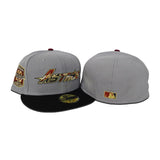 Gray Houston Astros Camo Logo Black Visor Brick Red Bottom 20th Anniversary Side Patch New Era 59Fifty Fitted