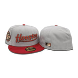 Houston Astros 45th Anniversary New Era 59FIFTY Fitted Hat (Scarlet Red Black Gray Green Under BRIM) 7 3/8