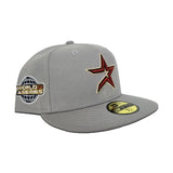 Gray Houston Astros Pink Bottom 2005 World Series Side Patch New Era 59Fifty Fitted