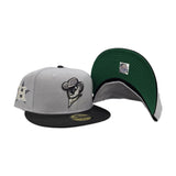 Gray Houston Sugar Land Space Cowboys Black Visor Green Bottom Astros Team Logo Side Patch New Era 59Fifty Fitted