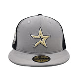 Gray Houston Astros Navy Blue Trucker Green Bottom Celebrating 45 Years Side Patch New Era 59Fifty Fitted