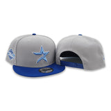 Gray Houston Astros Royal Blue Visor Icy Blue Bottom 2005 World Series Side Patch New Era 9Fifty Snapback