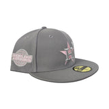 Gray Houston Astros Three Stars Pink Bottom 2005 World Series Side Patch New Era 59Fifty Fitted