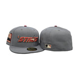 Storm Gray Houston 'stros Gray Bottom 2000 Inaugural Season Side Patch New Era 59Fifty Fitted