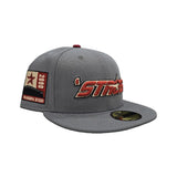 Storm Gray Houston 'stros Gray Bottom 2000 Inaugural Season Side Patch New Era 59Fifty Fitted