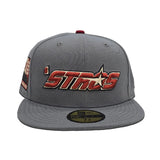 Storm Gray Houston 'stros Gray Bottom 2000 Inaugural Season Side Patch New Era 59Fifty Fitted