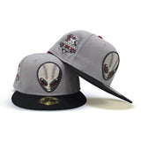 Gray Glow In The Dark Las Vegas Area 51s Black Visor Gray Bottom 35 Seasons Side Patch New Era 59Fifty Fitted