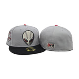 Gray Las Vegas Area 51s Black Visor Gray Bottom 35 Seasons Side Patch New Era 59Fifty Fitted