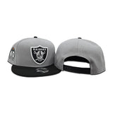 Gray Las Vegas Raiders Black Visor Gray Bottom 60th Anniversary New Era 9Fifty Snapback