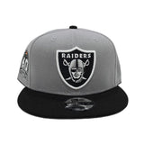 Gray Las Vegas Raiders Black Visor Gray Bottom 60th Anniversary New Era 9Fifty Snapback