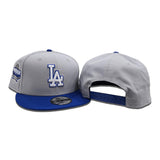 Gray Los Angeles Dodgers Royal Blue Visor Gray Bottom 40th Anniversary Side Patch New Era 9Fifty Snapback