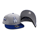 Gray Los Angeles Dodgers Royal Blue Visor Gray Bottom 40th Anniversary Side Patch New Era 9Fifty Snapback