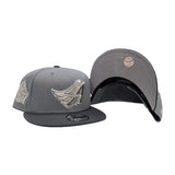 Storm Gray Anaheim Angels Dark Gray Visor Gray Bottom 40th Anniversary Side Patch 9Fifty New Era Snapback