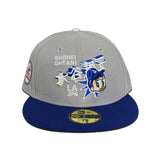Gray Los Angeles Dodgers Shohei Ohtani Royal Blue Visor Gray Bottom 1980 All Star Game Side Patch New Era 59Fifty Fitted