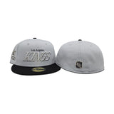 Snow Gray Los Angeles Kings Black Visor Green Bottom 2017 LA All Star Game Side Patch New Era 59Fifty Fitted