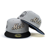 Dolphin Gray New York Mets Black Visor Icy Blue Bottom Shea Stadium Side Patch New Era 59Fifty Fitted