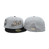 Dolphin Gray New York Mets Black Visor Icy Blue Bottom Shea Stadium Side Patch New Era 59Fifty Fitted