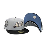 Dolphin Gray New York Mets Black Visor Icy Blue Bottom Shea Stadium Side Patch New Era 59Fifty Fitted