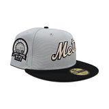 Dolphin Gray New York Mets Black Visor Icy Blue Bottom Shea Stadium Side Patch New Era 59Fifty Fitted