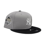 Gray New York Yankees Statue of Liberty Black Visor Gray Bottom 1999 World Series Side Patch New Era 9Fifty Snapback