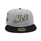 Dolphin Gray New York Mets Black Visor Icy Blue Bottom Shea Stadium Side Patch New Era 59Fifty Fitted