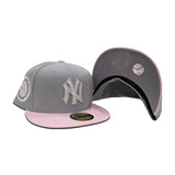 Gray New York Yankees Pink Visor Gray Bottom 1942 All Star Game Side Patch New Era 59Fifty Fitted