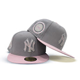 Gray New York Yankees Pink Visor Gray Bottom 1942 All Star Game Side Patch New Era 59Fifty Fitted