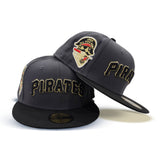 Dark Gray Pittsburgh Pirates Black Visor Gray Bottom 1959 All Star Game Side Patch New Era 59Fifty Fitted