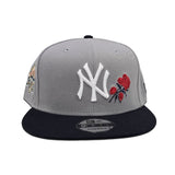 Gray Rose New York Yankees Navy Blue Visor Gray Bottom 1941 World Series Side Patch New Era 9Fifty Snapback