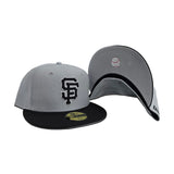 Gray San Francisco Giants Black Visor Gray Bottom New Era 59Fifty Fitted