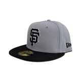 Gray San Francisco Giants Black Visor Gray Bottom New Era 59Fifty Fitted