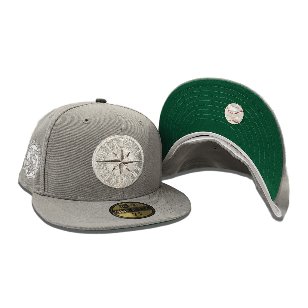 Gray Seattle Mariners 35th Anniversary Side Patch New Era Fitted 7