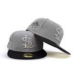 Gray St. Louis Cardinals Black Visor Gray Bottom All Star Game Side Patch New Era 59Fifty Fitted