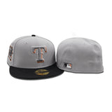 Gray Texas Rangers Black Visor Green Bottom Final Season Side Patch New Era 59Fifty Fitted