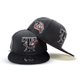 Dark Gray Toronto Blue Jays Black Visor Red Bottom 25th Anniversary Side Patch New Era 9Fifty Snapback