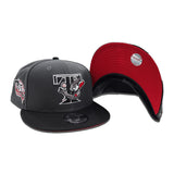 Dark Gray Toronto Blue Jays Black Visor Red Bottom 25th Anniversary Side Patch New Era 9Fifty Snapback