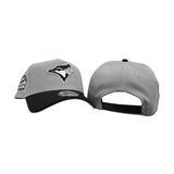 Gray Toronto Blue Jays Black Curved Brim Gray Bottom 40th Season Side Patch New Era 9Forty A-Frame Snapback