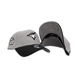 Gray Toronto Blue Jays Black Curved Brim Gray Bottom 40th Season Side Patch New Era 9Forty A-Frame Snapback