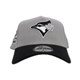 Gray Toronto Blue Jays Black Curved Brim Gray Bottom 40th Season Side Patch New Era 9Forty A-Frame Snapback