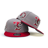 Gray Toronto Blue Jays Red Visor Gray Bottom 30th Season Side Patch New Era 9Fifty Snapback