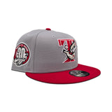 Gray Toronto Blue Jays Red Visor Gray Bottom 30th Season Side Patch New Era 9Fifty Snapback